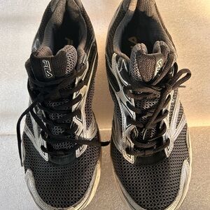 Fila Men’s Size 12 Black Sneakers – Good Condition – No Box